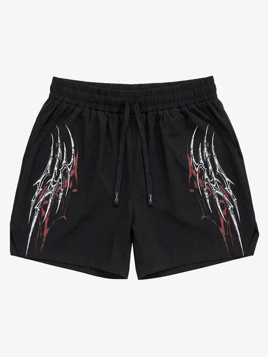 Y2K Thorn Graphic Drawstring Shorts
