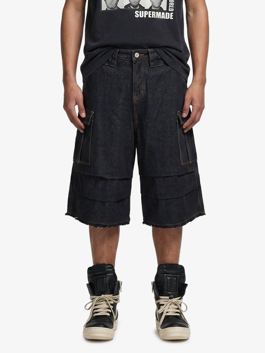 Vintage Cargo-Shorts mit Kontrastnähten
