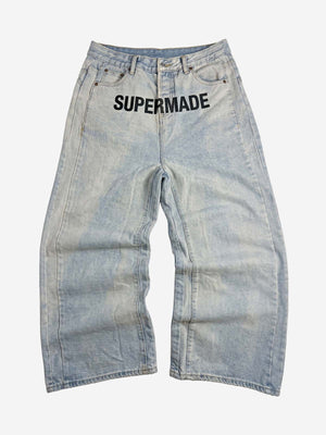 Vintage Washed Straight-Leg Jeans