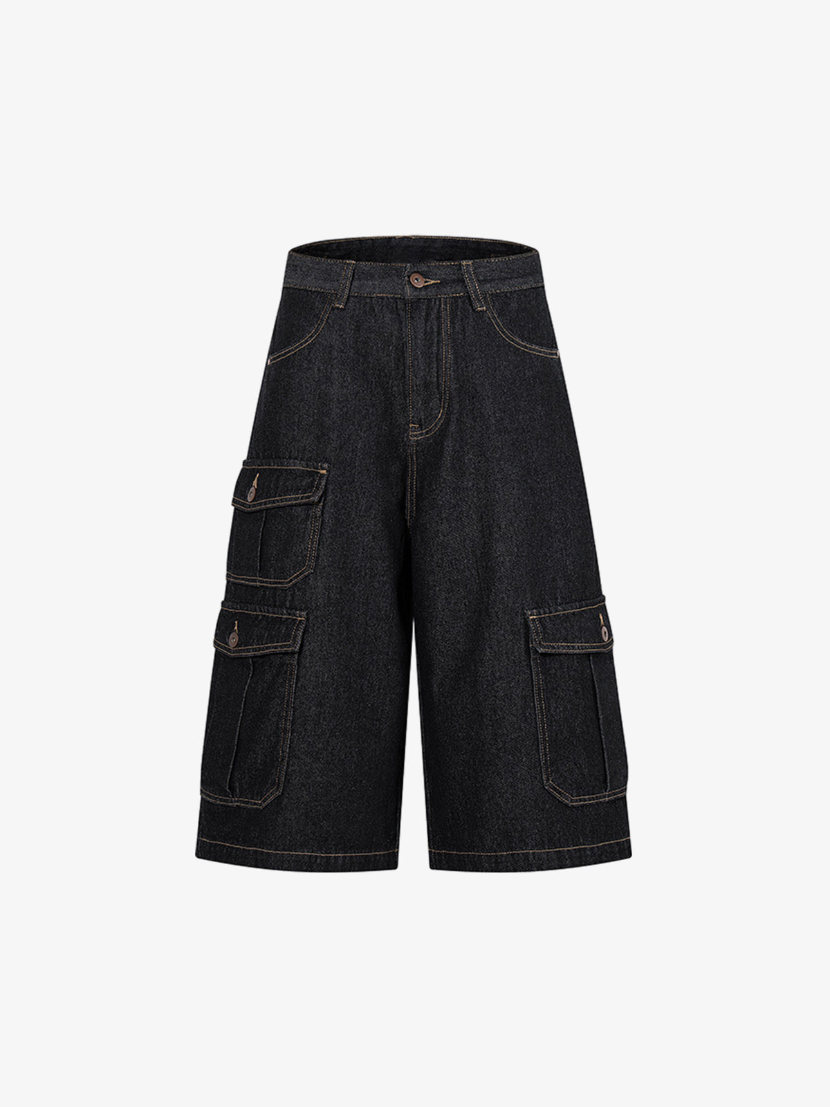 Dark Wash Jeans – Adjustable Waist Tabs Copper Hardware Classic Fit Denim