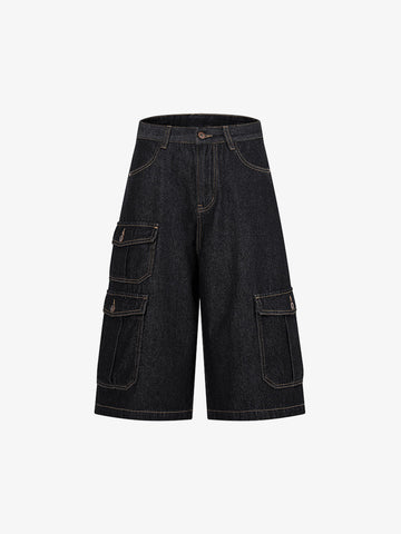 Dark Wash Jeans – Adjustable Waist Tabs Copper Hardware Classic Fit Denim