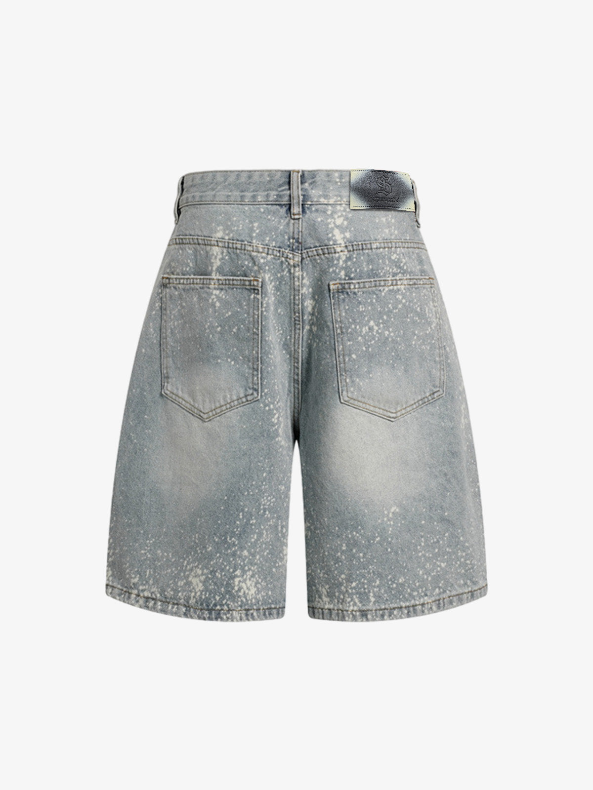 Jeansshorts mit Farbspritzern