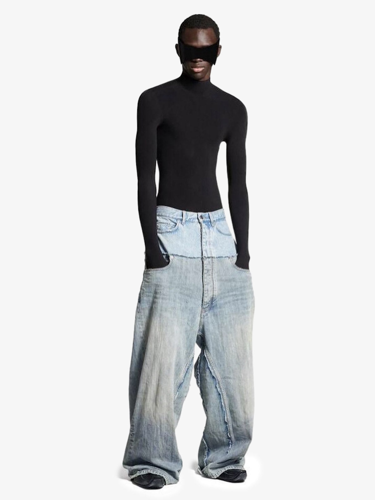 Baggy Jeans mit doppelter Stofflage