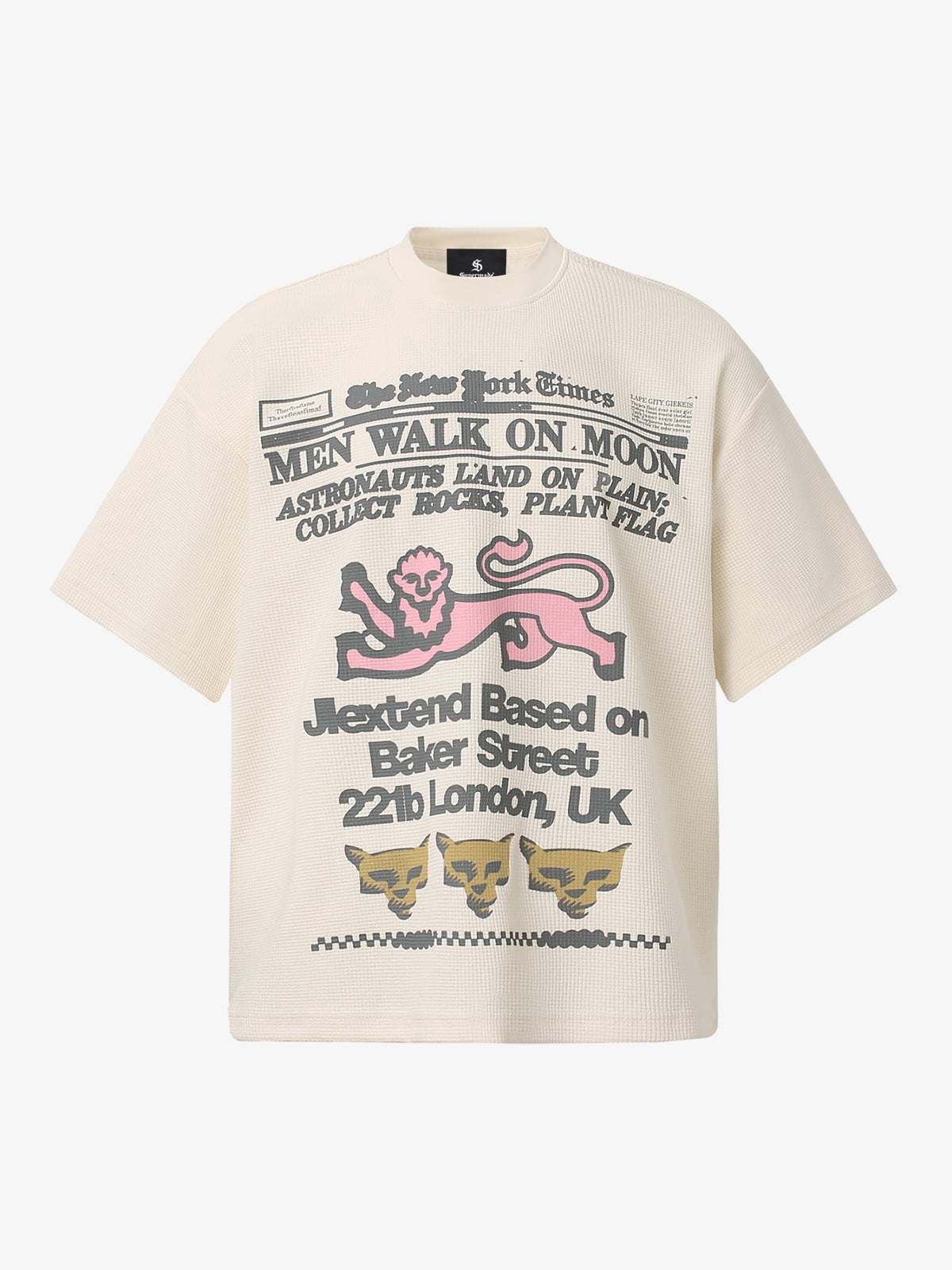 Waffle Knit Fun Graphic T-Shirt 