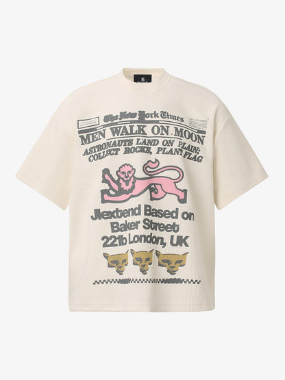Waffle Knit Fun Graphic T-Shirt 