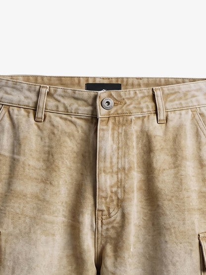 Vintage Washed Distressed Canvas Workwear Cargo Set