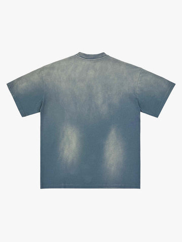 Washed Floral Star Print T-Shirt 