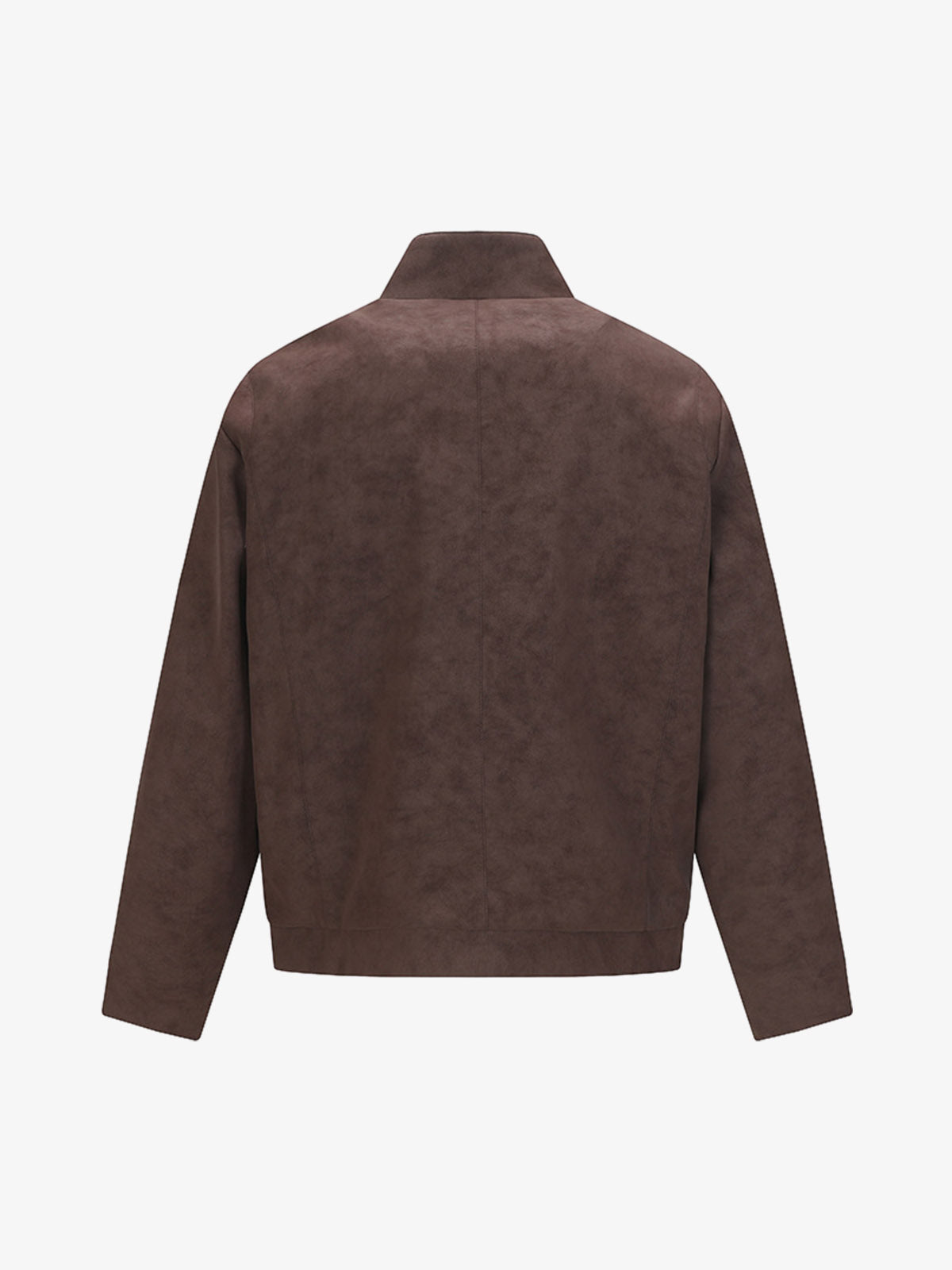 Suede Studded Zip Up Jacket 