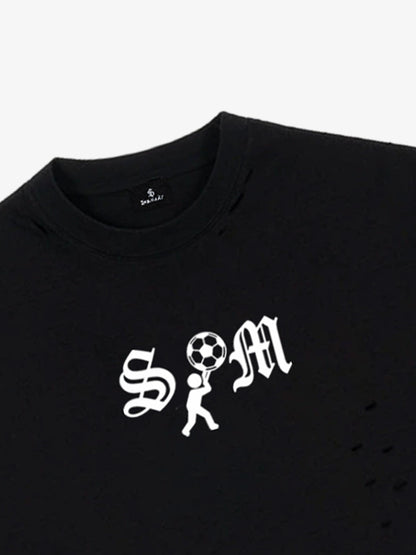 SM Soccer Graphic Distressed T-Shirt 