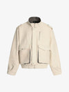 Military-Inspired Utility Shoulder Straps Zip Jacket 
