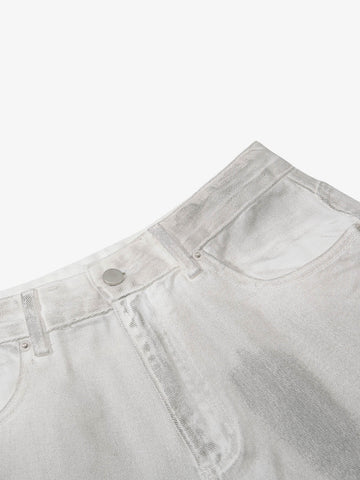 Mud-Washed Pocket Denim Jorts 