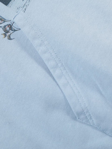 Distressed Graphic Print Zip Up Hoodie 