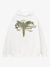 Vintage Washed Angel Halo Distressed Letter Graphic Hoodie 