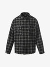 Distressed Raw Edge Plaid Shirt 