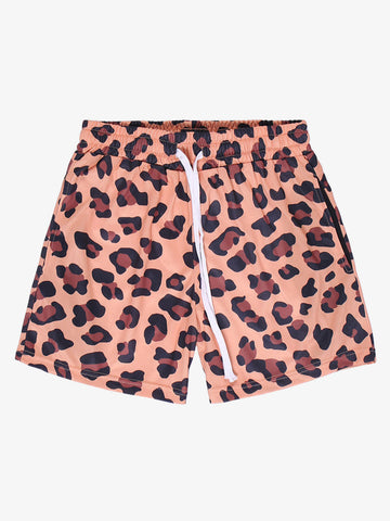 Animal Print Patterns Drawstring Shorts 
