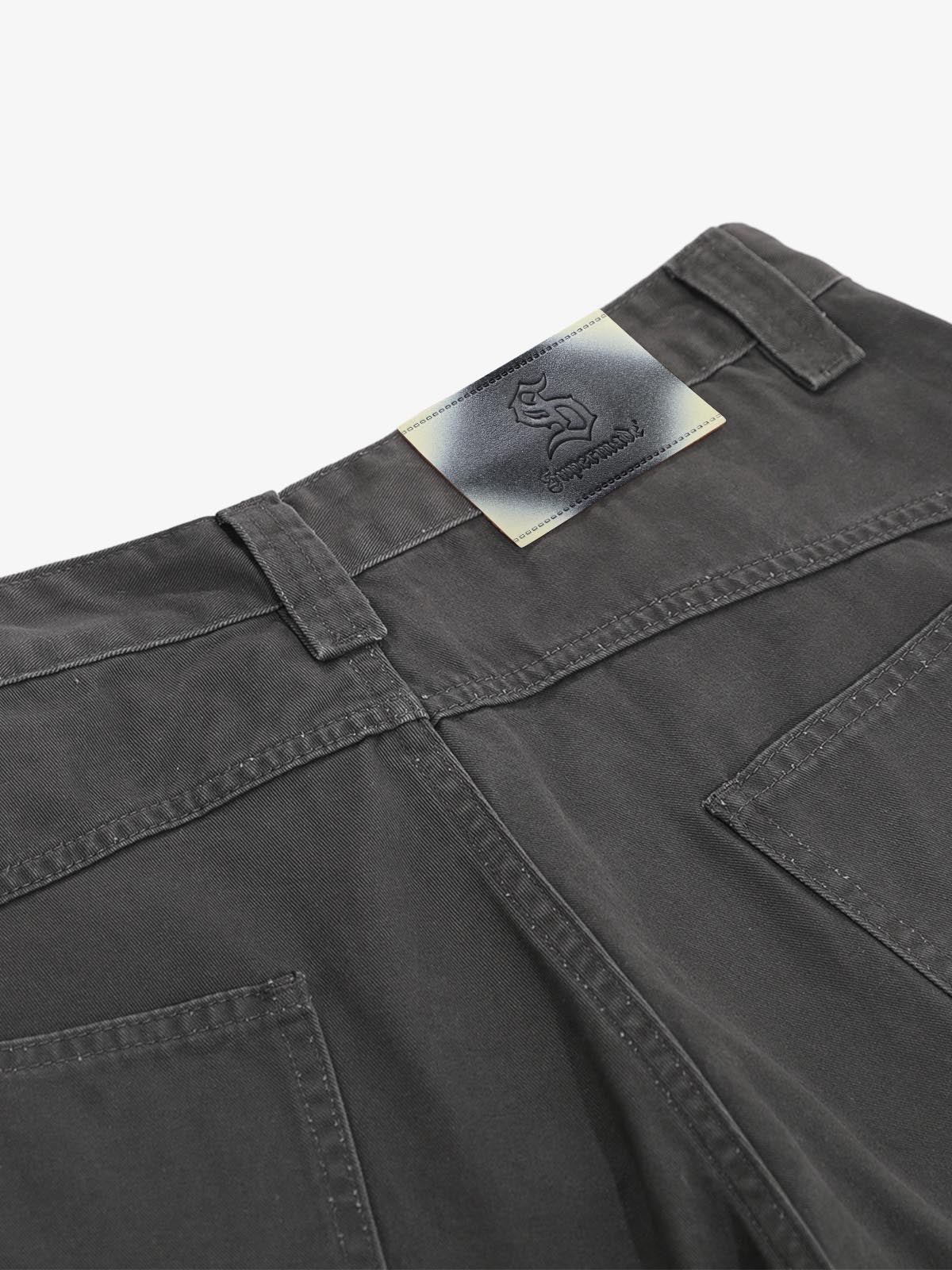 Vintage Distressed Multi Pocket Wide Leg Cargo Shorts 