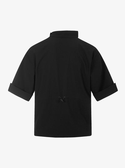 Textured Grid Weave Button-Up Shirt – Lightweight Wrinkle-Resistant Casual Fit