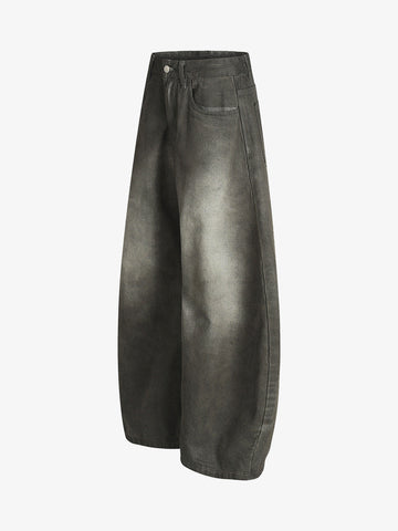Vintage Faded Wide Barrel Jeans 