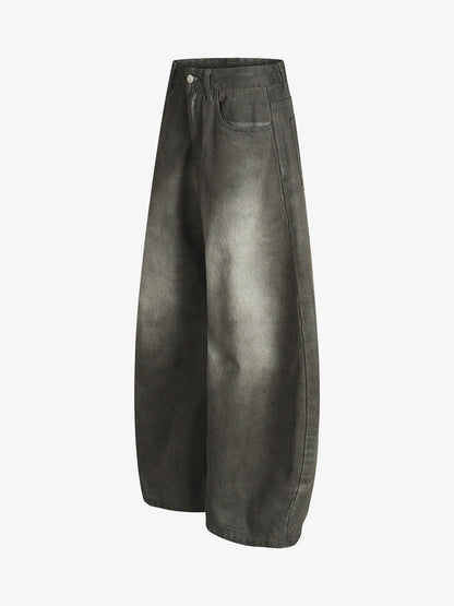 Vintage Faded Wide Barrel Jeans 