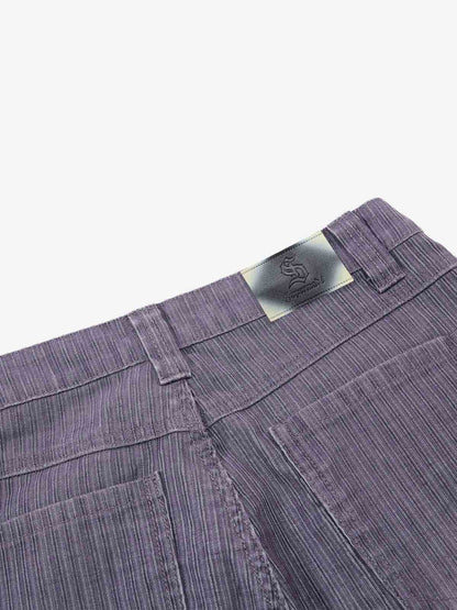 Vintage Washed Pinstripe Studded Baggy Jeans 