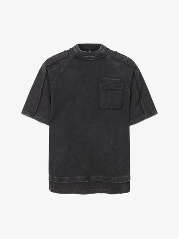 Exposed Seam Washed T Shirt 