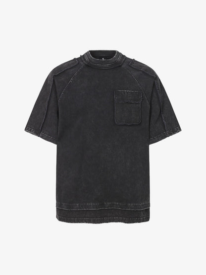 Exposed Seam Washed T Shirt 