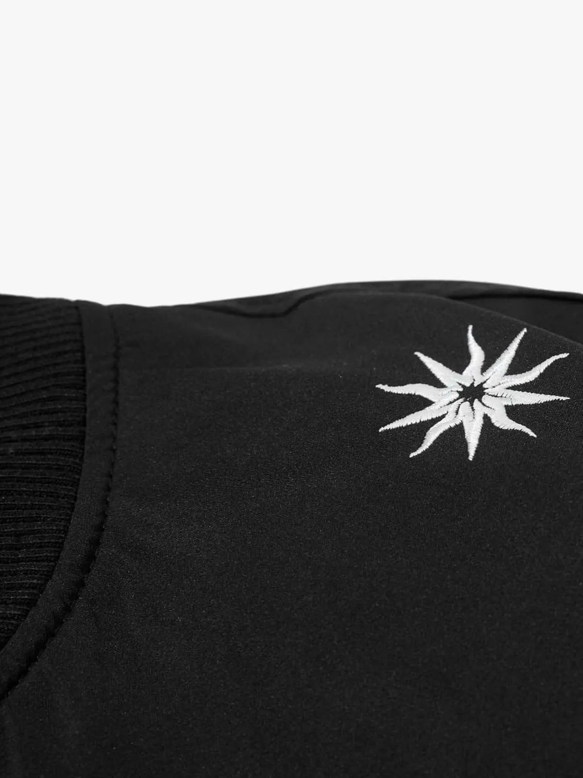 Vintage Graphic Star Embroidered Bomber Jacket 