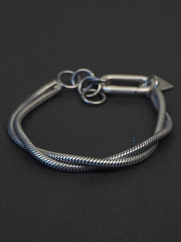 Heavy-Duty Distressed Snake Chain Bracelet 
