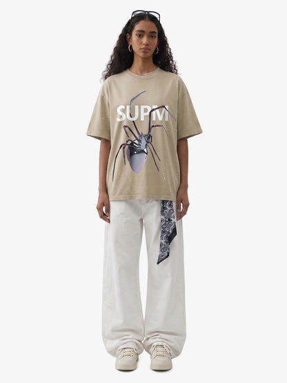 Vintage Spider Graphic Washed T-Shirt 