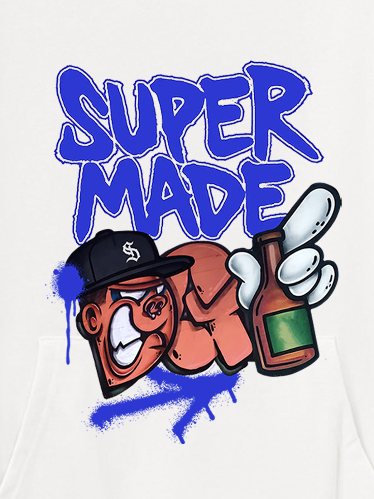 Original Contrast Color Letter Graphic Hoodie 