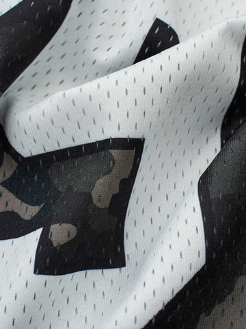 Camo Patchwork Mesh Jersey Sleeve T-Shirt – Oversized Streetwear Tee