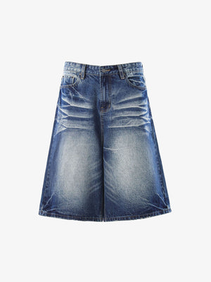 Vintage Jeansshorts mit Used-Look