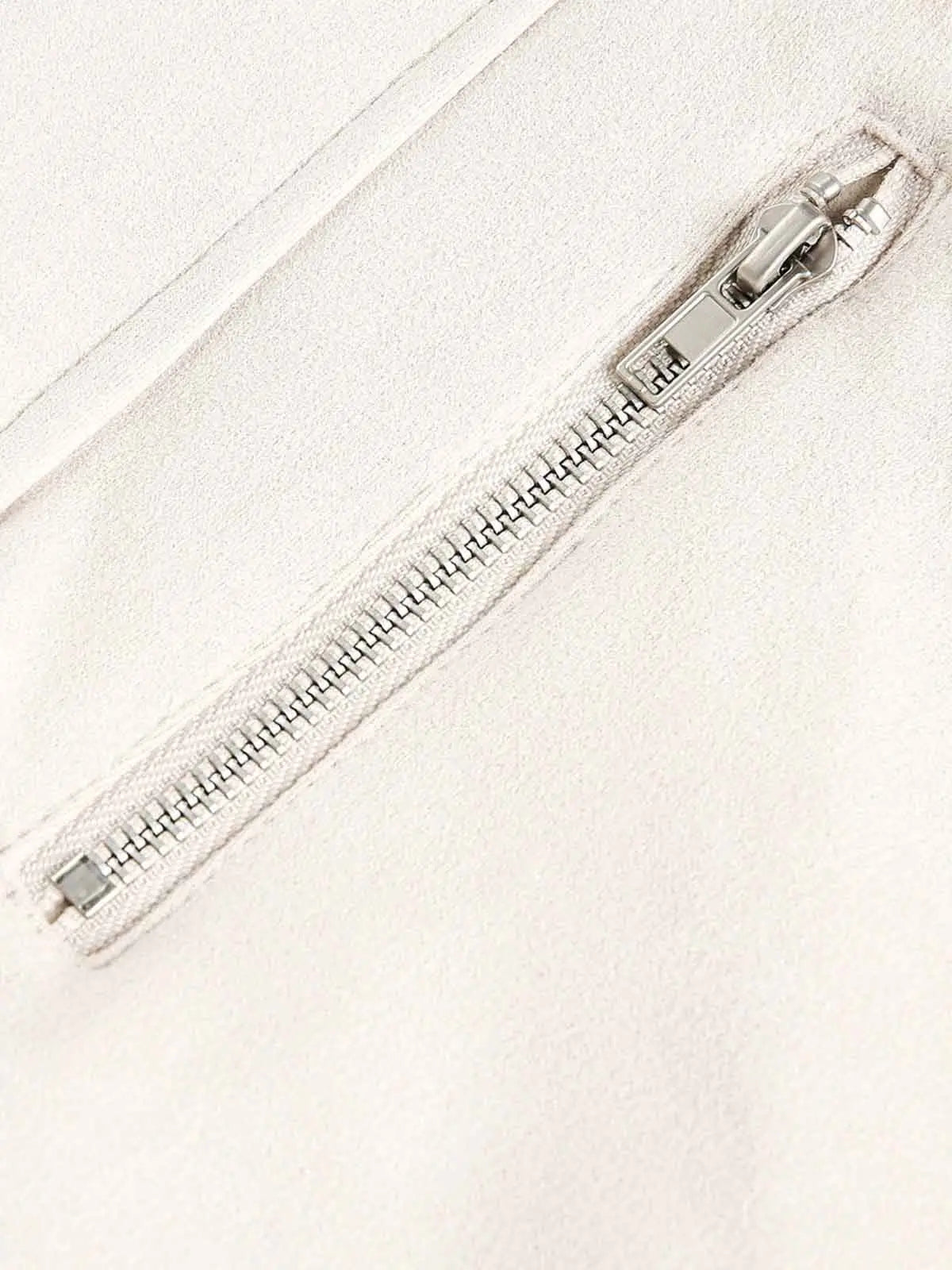 Military-Inspired Utility Shoulder Straps Zip Jacket 