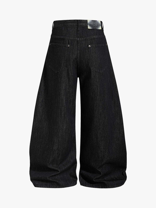 Vintage Baggy Jeans mit Ösen und Kette