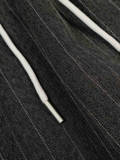 Retro Color-Blocked Striped Stand-Collar Tracksuit 
