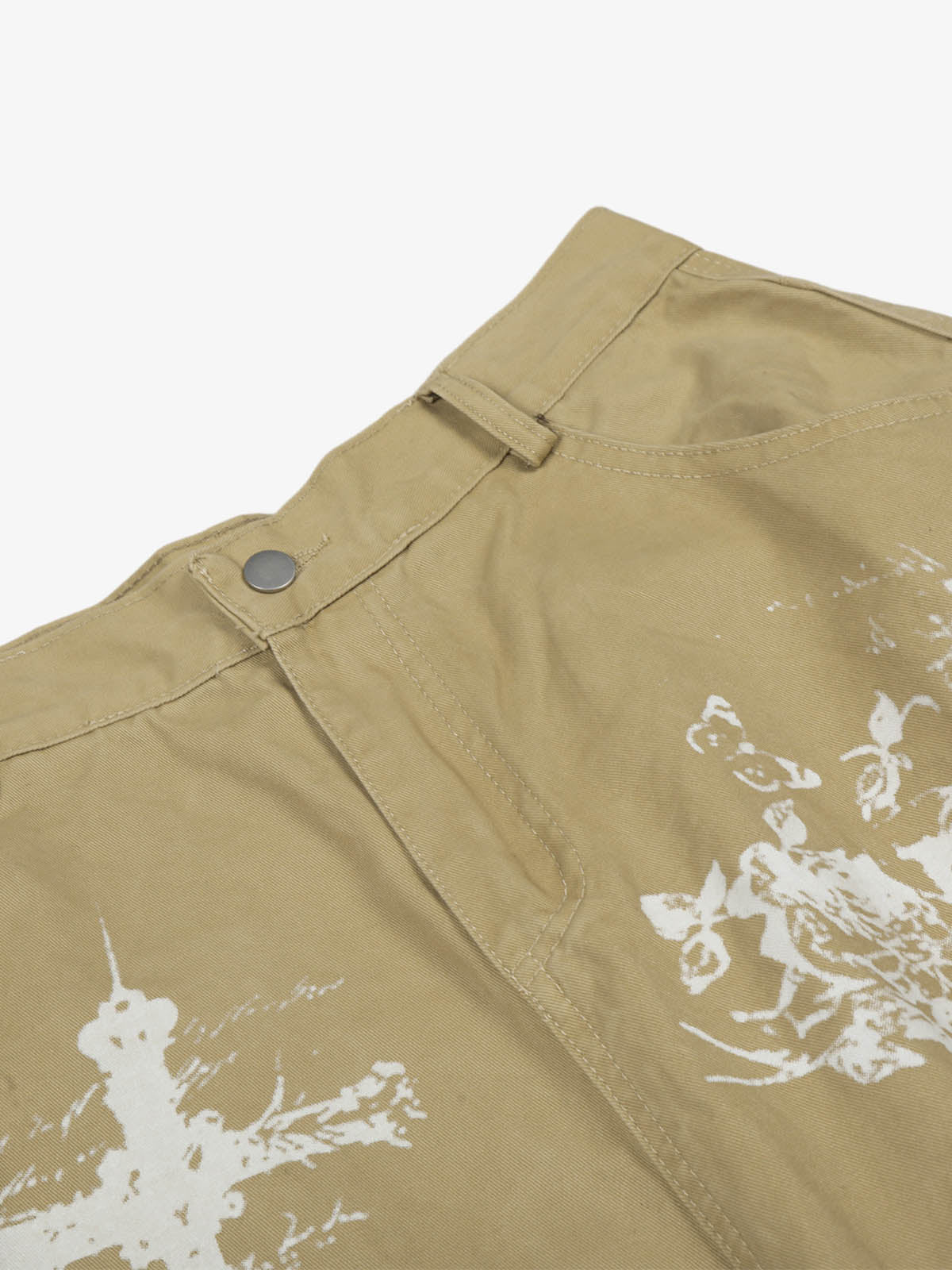Gothic Cross Graphic Cargo Shorts 