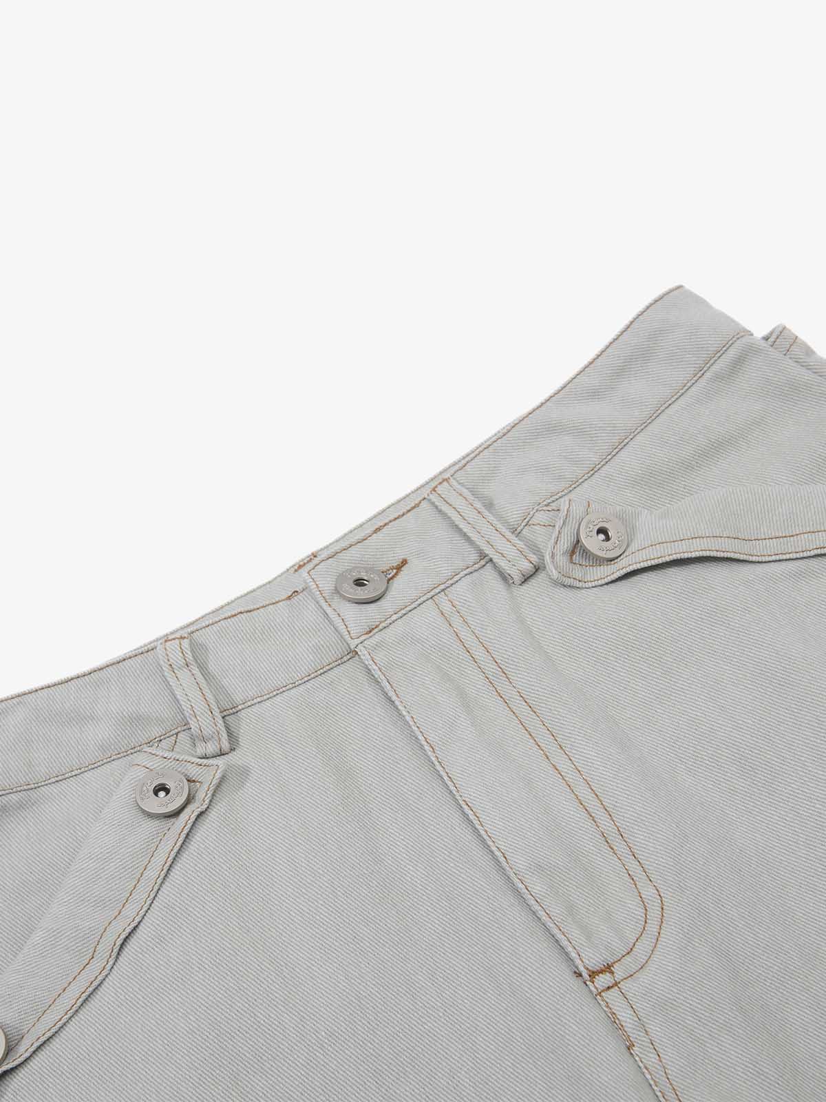 Cross Buckle Strap Wide Leg Pants 