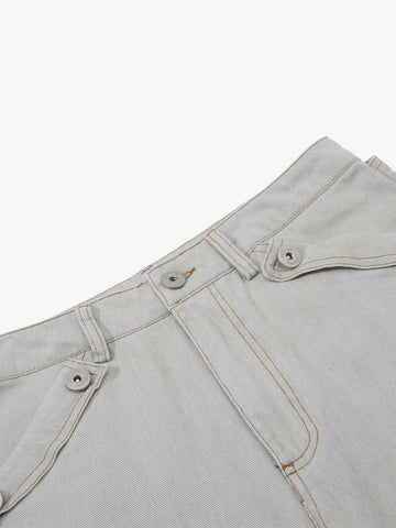 Cross Buckle Strap Wide Leg Pants 