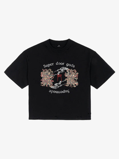 Embroidered Guardian Crop Tee