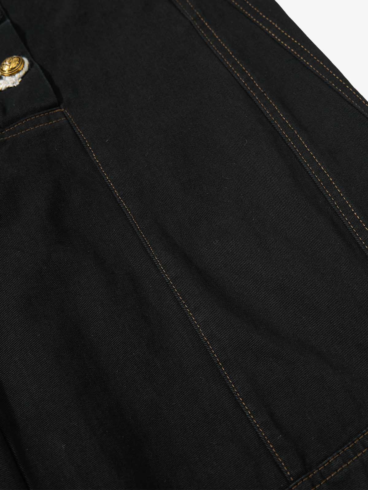 Military Button Baggy Cargo Pants – Napoleon Style Utility Streetwear
