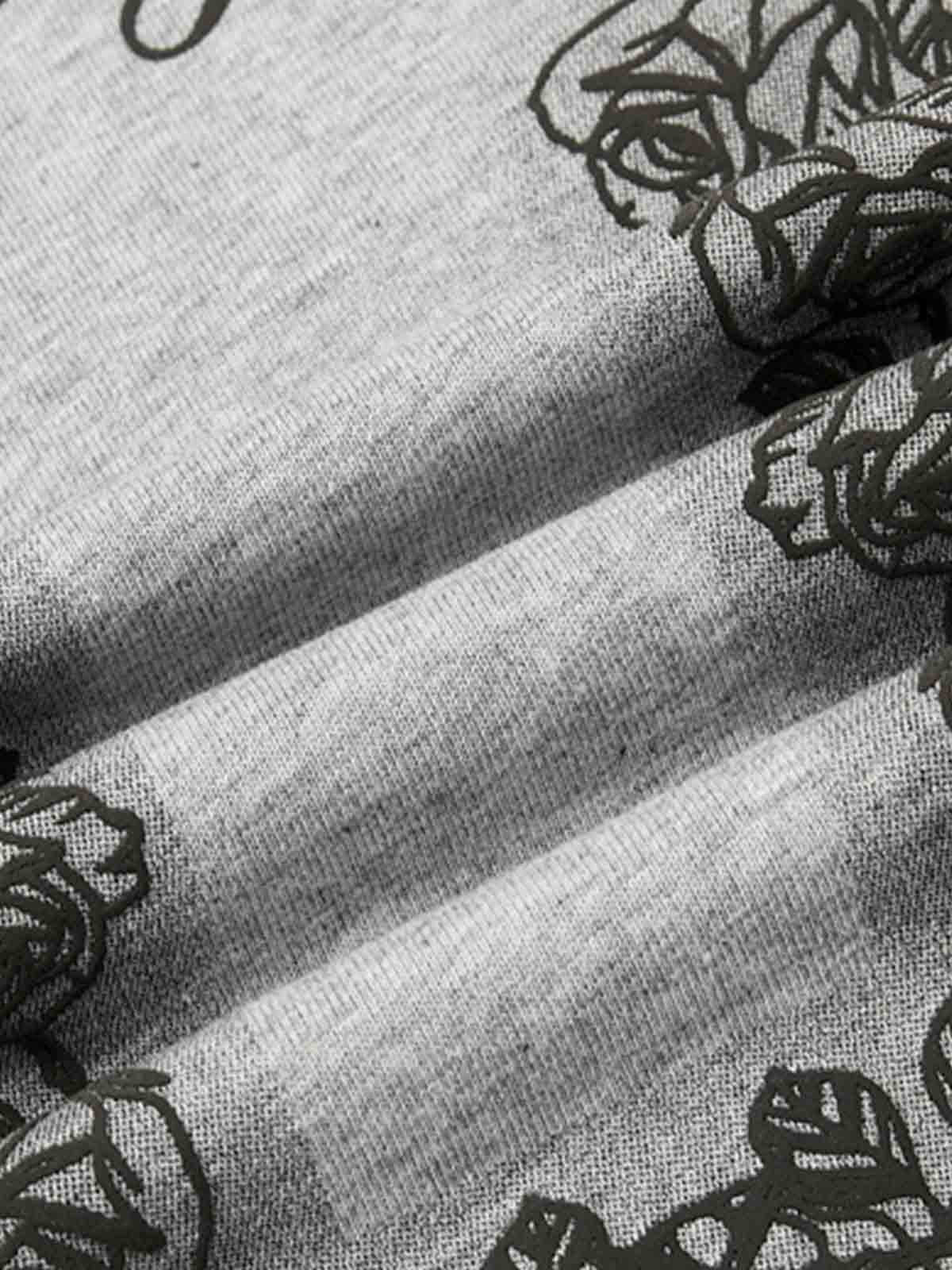 Rose Cross Slogan Graphic T-Shirt 