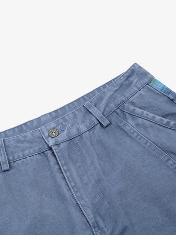 Drawstring Cuffs Curved Pleated Pants 