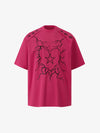 Heavy Embroidery Lightning Heart Print T-Shirt 