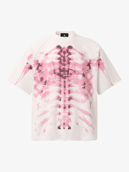 T-Shirt mit Rippenmuster und Farbverlauf