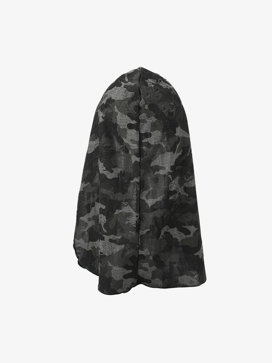 Dark Punk Camouflage Hooded Cape 