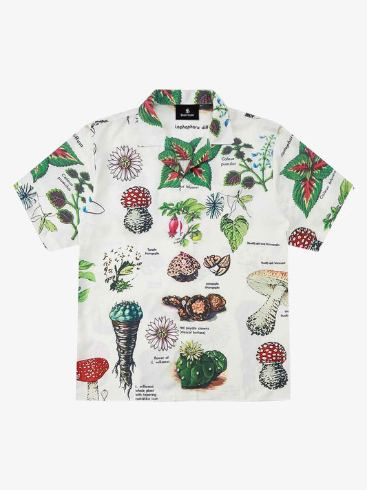 Vintage-Shirt mit botanischem Sukkulenten-Print