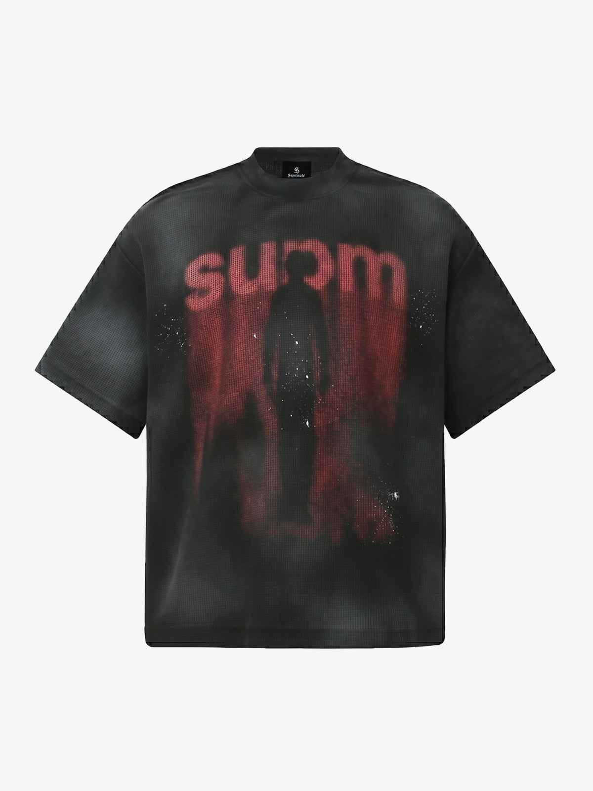 Textured Black T-Shirt – Relaxed Fit Short Sleeve Streetwear Tee