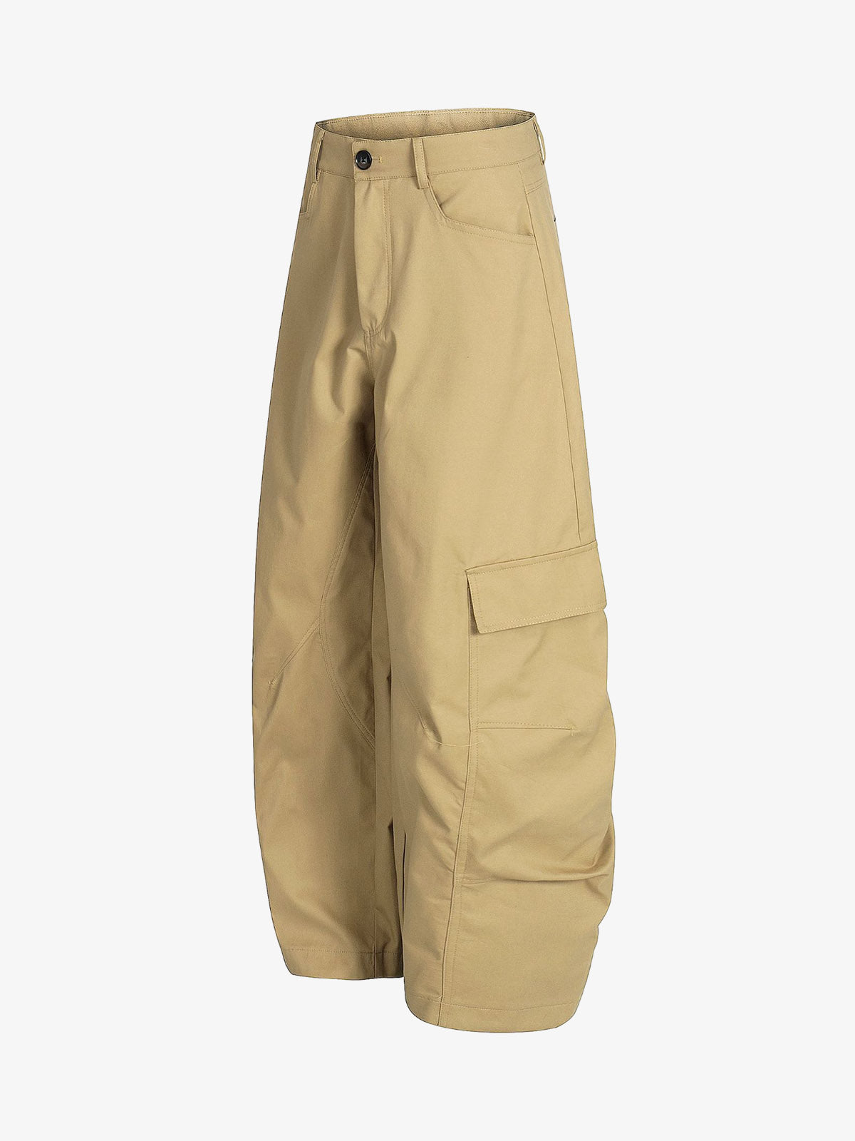 Pleated Utility Pocket Wide Leg Cropped Cargo Pants 