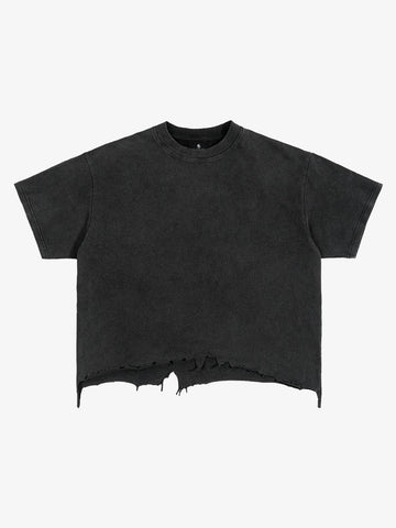 Distressed Boxing Graphic Crop Tee