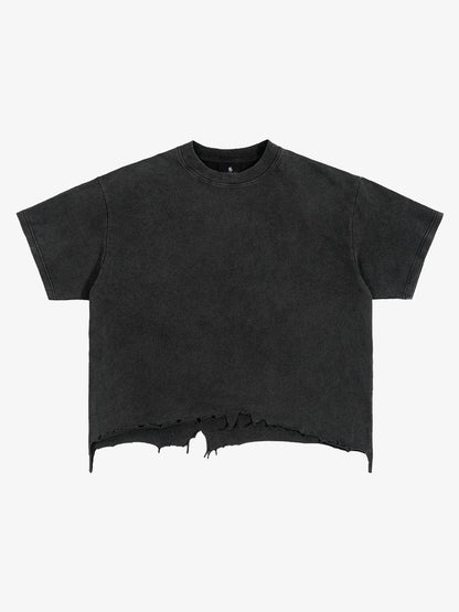 Distressed Boxing Graphic Crop Tee